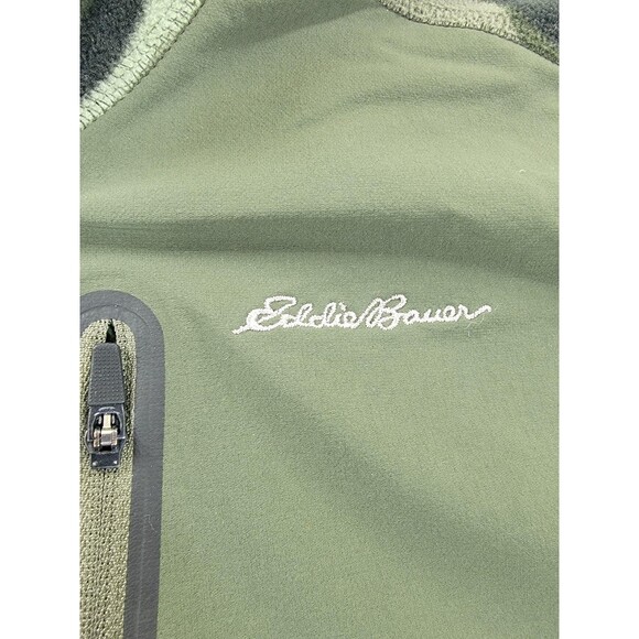 Eddie Bauer First Ascent Pullover Mens 2XL Green Camo Fleece Quarter Zip Pocket - Picture 4 of 12